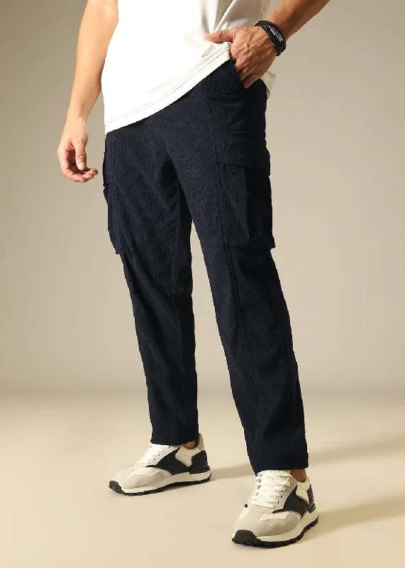 Flash sale: Men’s clothing essentials at irresistible prices!  Blue Pocket Cargo Corduroy Pant