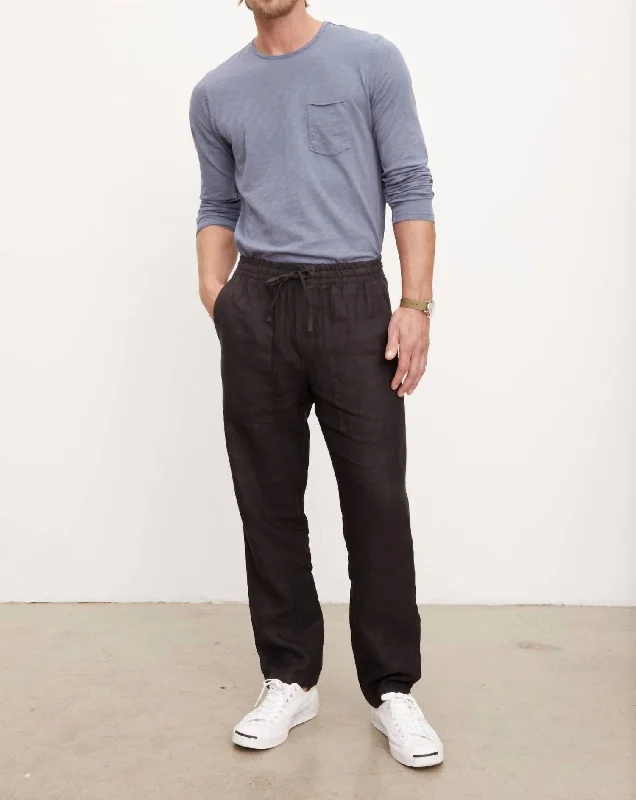 Clearance sale – shop men's clothing at discounted prices!  Mens Phelan Linen Drawstring Pant In Graphite