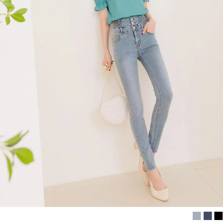 Hurry, the best deals on men’s fashion won’t last long!  HIGH WAIST BUTTONS SLIM DENIM LONG PANTS