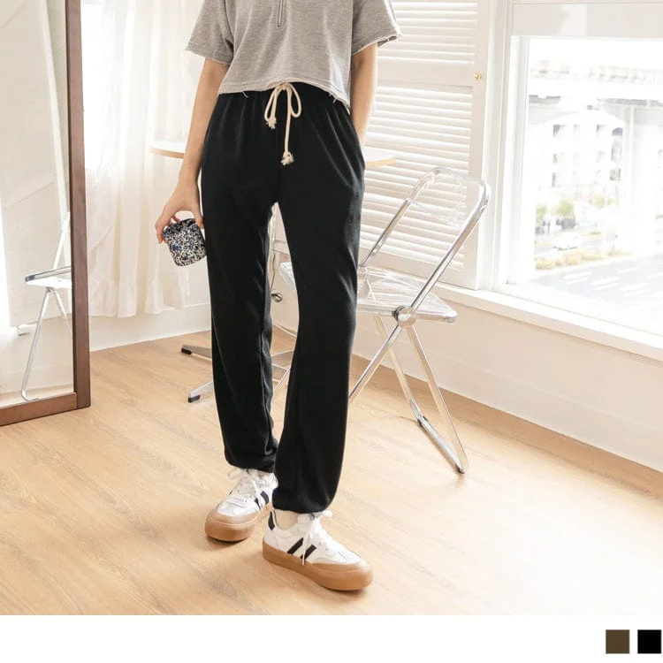 Best clothing deals . – Save up to 70% on trendy styles.  PURE COLOR DRAWSTRING WAIST CASUAL LONG PANTS