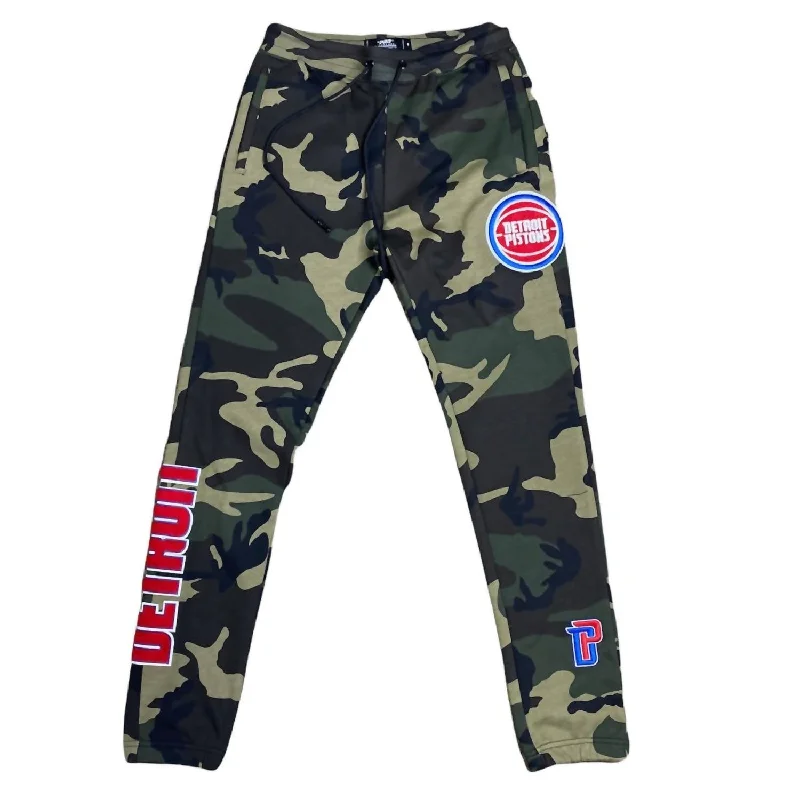 Shop clothing essentials at a fraction of the price – Men's Detroit Pistons Logo Pullover Sweatpants In Camo Shop clothing essentials at a fraction of the price – Men's Detroit Pistons Logo Pullover Sweatpants In Camo