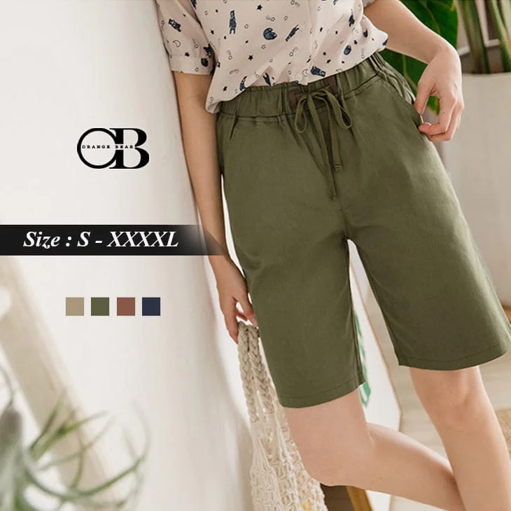 Final clearance: Men’s clothing items up to 70% off!  ORANGEBEAR DRAWSTRING WAIST KNEE LENGTH PANTS