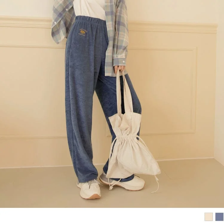 Save big on all types of clothing – Shop the sale now!  CASUAL EMBROIDERED ELASTIC WAIST LONG PANTS