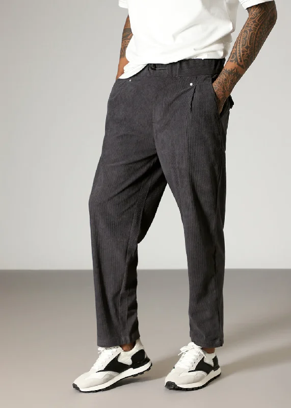 Flash discounts – men’s clothing essentials for less.  Dark Grey Drawstring Corduroy Pant