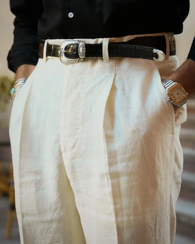Best deals fashion – Don’t miss the latest clothing discounts. Pleated Cream Linen Pant Best deals fashion – Don’t miss the latest clothing discounts. Pleated Cream Linen Pant