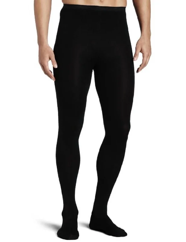 Take advantage of our men’s fashion sale – it’s your time to save!  Men's Knit Footed Tights With Back Seams In Black