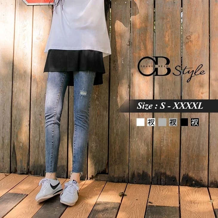 Shop the best clothing brands at amazing prices –   ORANGEBEAR DIP HEM COTTON MINI SKIRTS