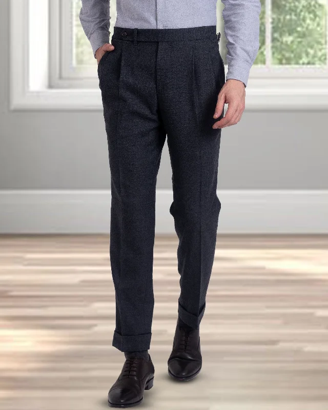 Save on top-selling fashion styles – Big discounts on men’s clothing.  Pleated Dugdale Dark Grey Wool Flannel Dress Pant