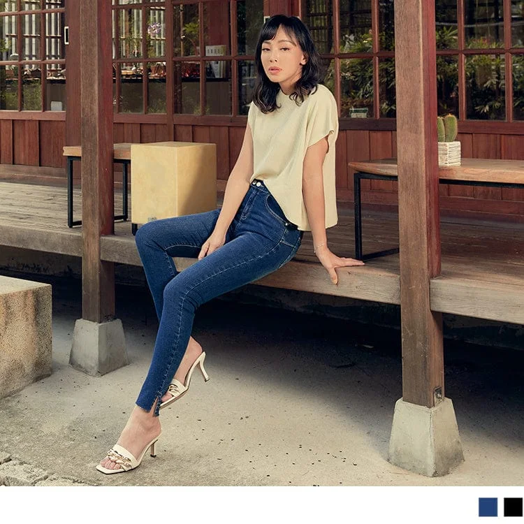 Shop affordable and stylish clothing – Limited-time discounts.  MEDIUM WAIST DENIM SKINNY LONG PANTS
