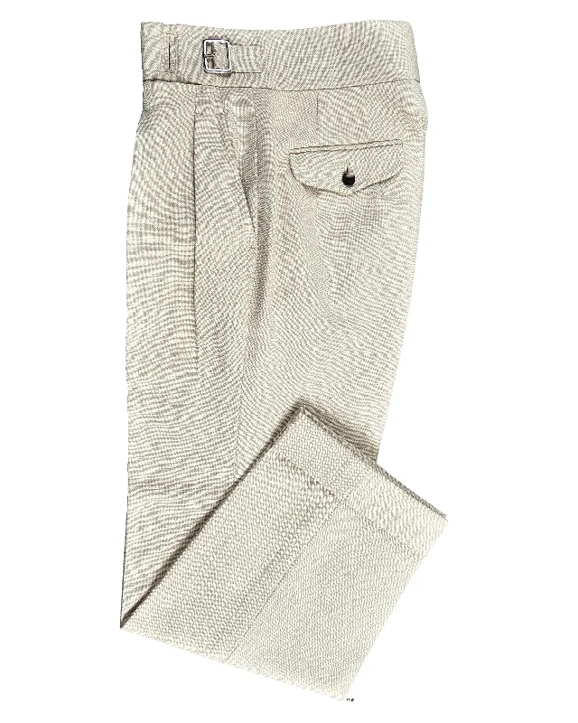 Seasonal sale  Gurkha Pant in Linen Cotton Canvas:Tan