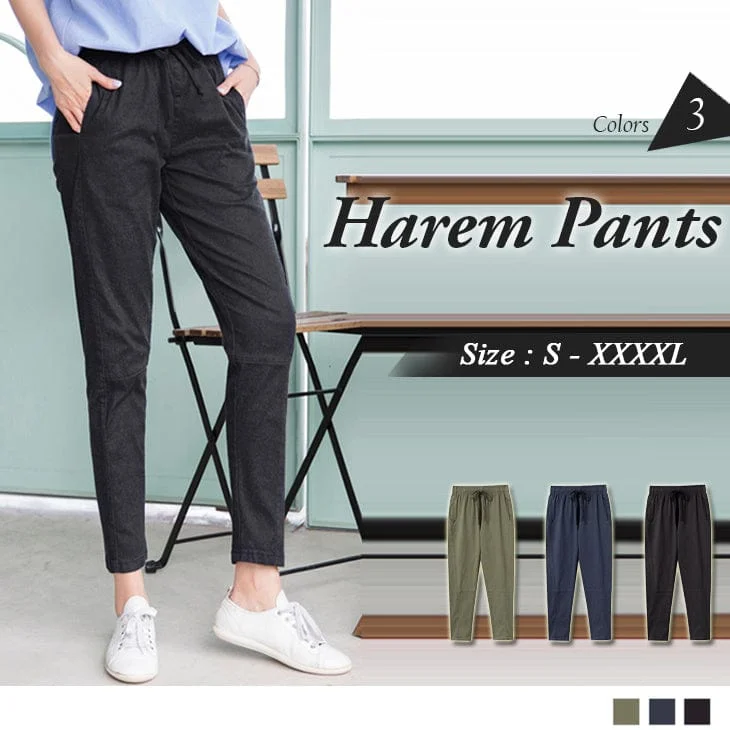 Big discounts – don’t miss out!  DRAWSTRING ELASTIC WAIST HAREM PANTS