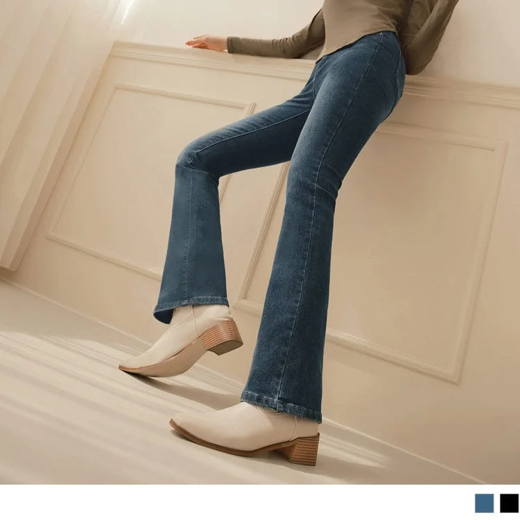 Shop stylish and affordable clothes –   PLUS++ HIGH WAIST DENIM FLARED LONG PANTS