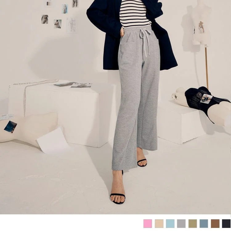 Get the latest styles in clothing – Shop now for unbeatable deals.  CASUAL WAFFLE CHECKED ELASTIC WAIST LONG PANTS