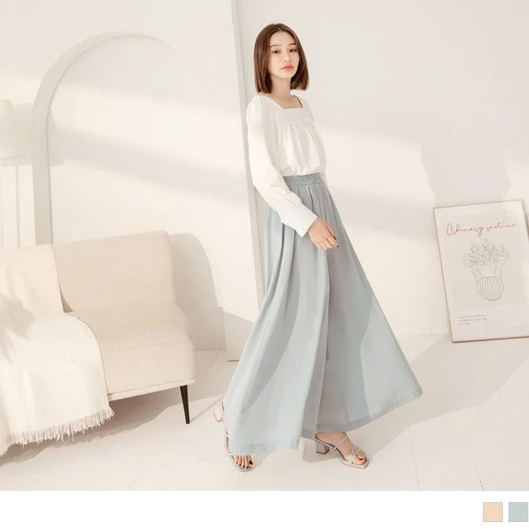Shop the best clothing sales of the year!  ELASTIC WAIST COTTON A-LINE MAXI SKORTS