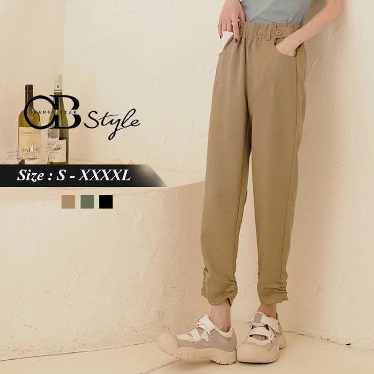 Shop affordable clothing for all occasions –  ELEGANT ELASTIC WAIST POCKET STRAIGHT PANTS