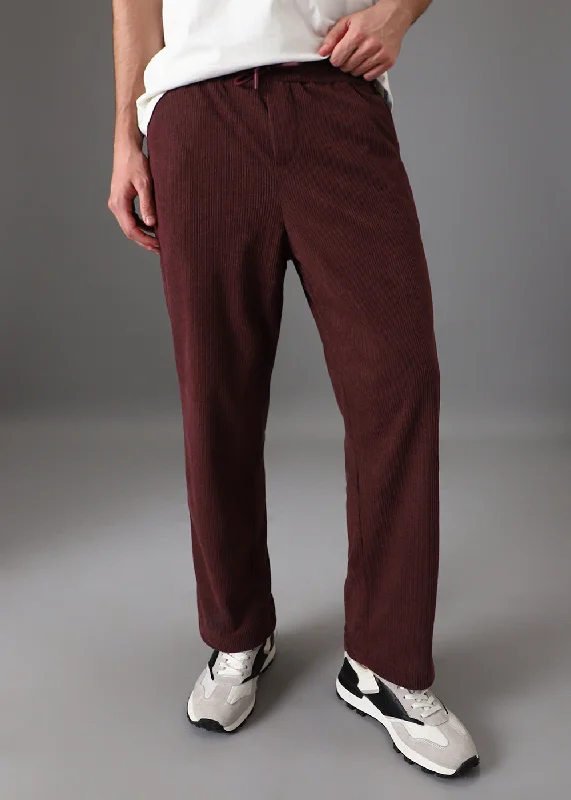 Shop now for the latest fashion trends and enjoy special promotions!  Wine Maroon Corduroy Pants