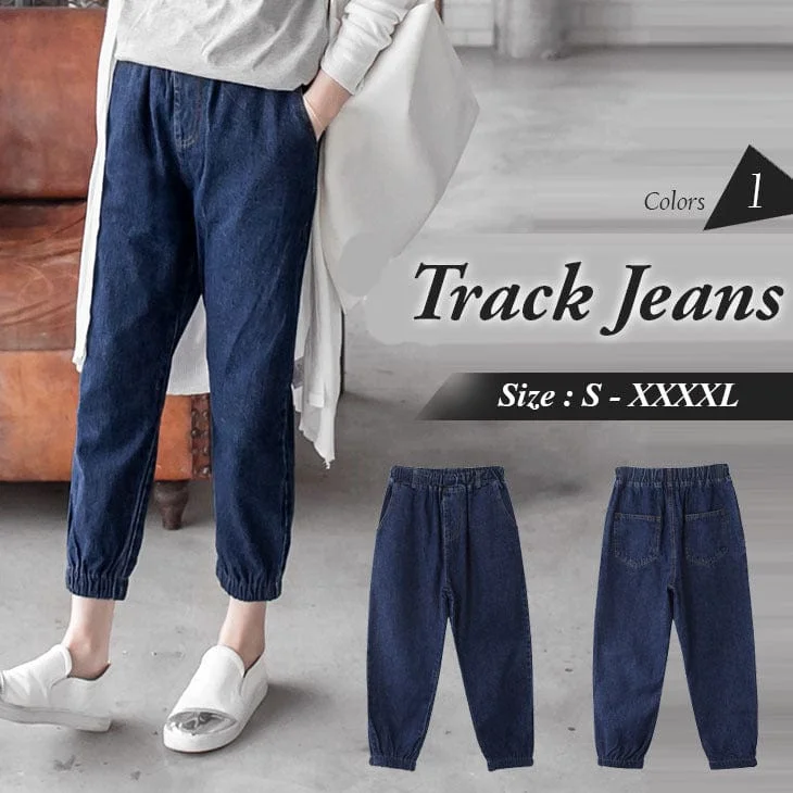 Shop men’s and women’s fashion at unbeatable prices today!  ORANGEBEAR LOOSE DENIM TRACK JEANS