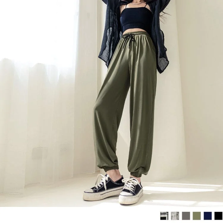 Shop stylish  fashion – Get huge savings on men’s clothing.  DRAWSTRING WAIST PRINT / SOLID HAREM PANTS