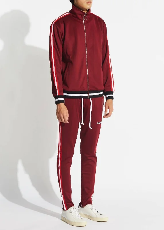 Shop new arrivals in clothing and save up to 60% off select items. Men's Zip Up Jacket And Sweatpant Set In Burgundy Shop new arrivals in clothing and save up to 60% off select items. Men's Zip Up Jacket And Sweatpant Set In Burgundy
