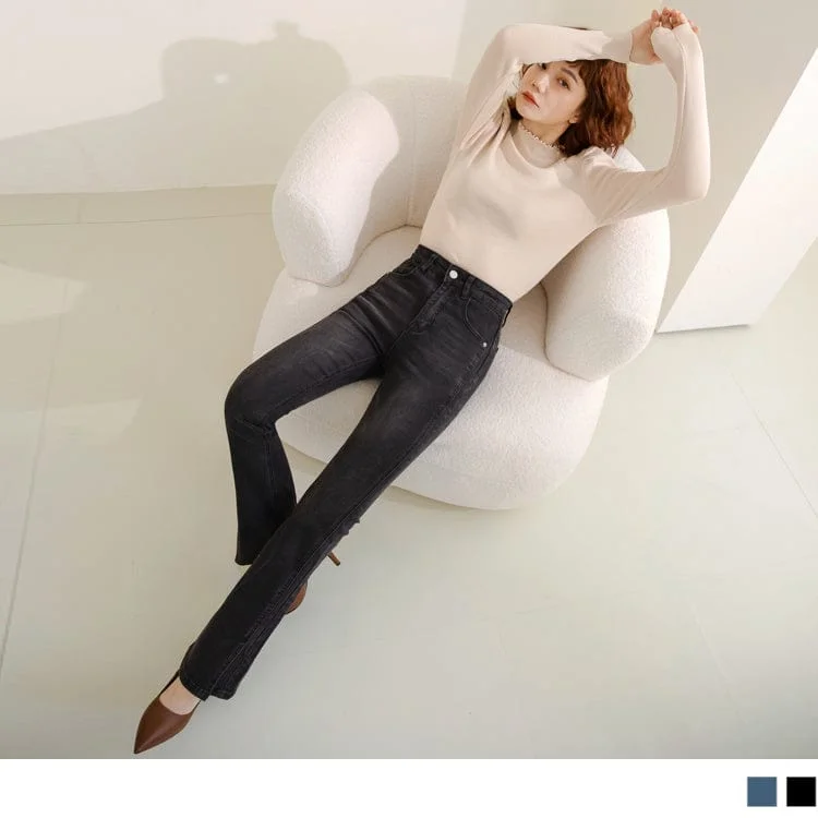 Shop the latest clothing deals – Huge discounts on fashion essentials!  PLUS++ HIGH WAIST TUNIC DENIM FLARED LONG PANTS