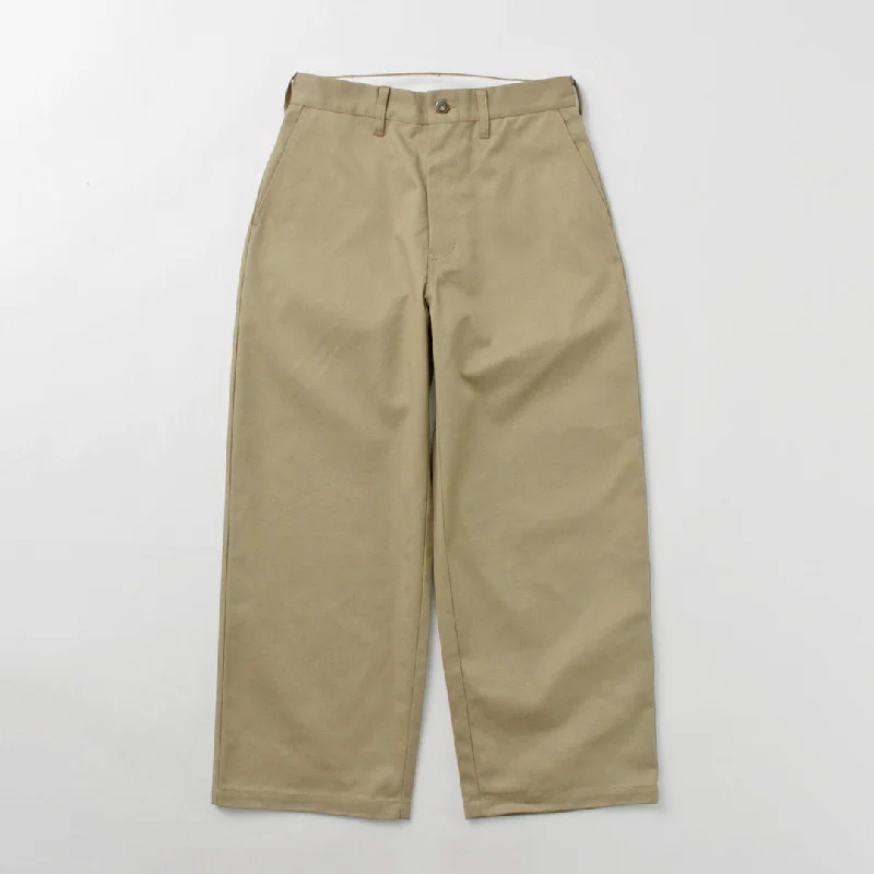 Flash discounts – men’s clothing essentials for less.  UNIVERSAL OVERALL / Heritage T/C Volume Trousers STONE CARVERE