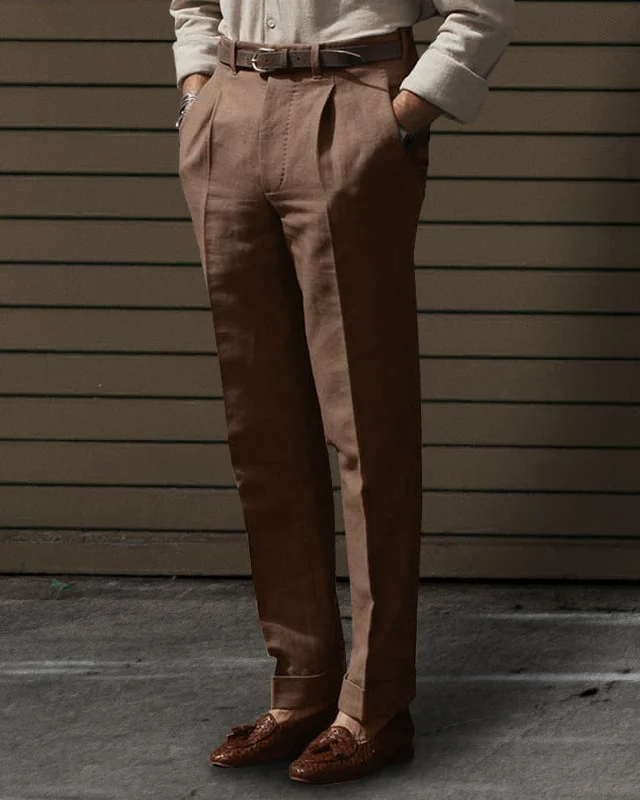 Exclusive online offer: Save 30% on all men's clothing. Linen Fresco Brown Dress Pant Exclusive online offer: Save 30% on all men's clothing. Linen Fresco Brown Dress Pant