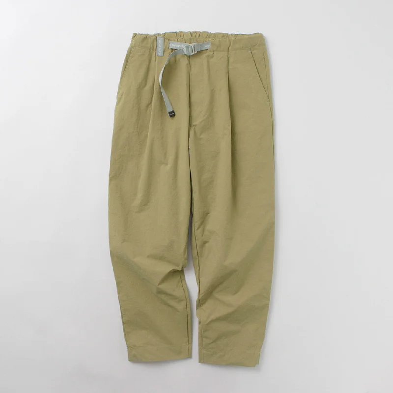 Limited-time offer – Shop top-rated clothing with massive discounts!  AND WANDER / Nylon Chino Tucked Tapered Pants