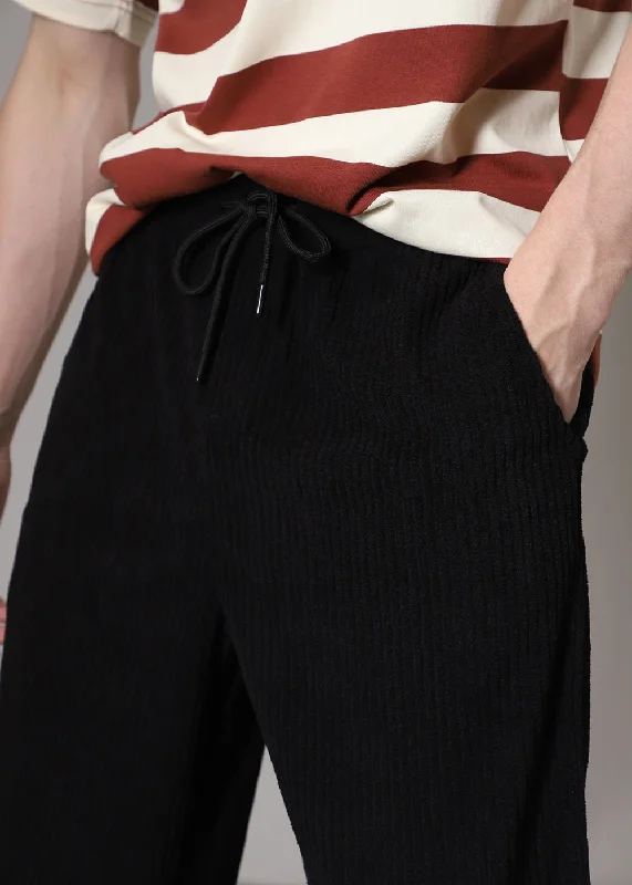 Update your look for less with men’s clothing on sale.  Deep Black Corduroy Pant