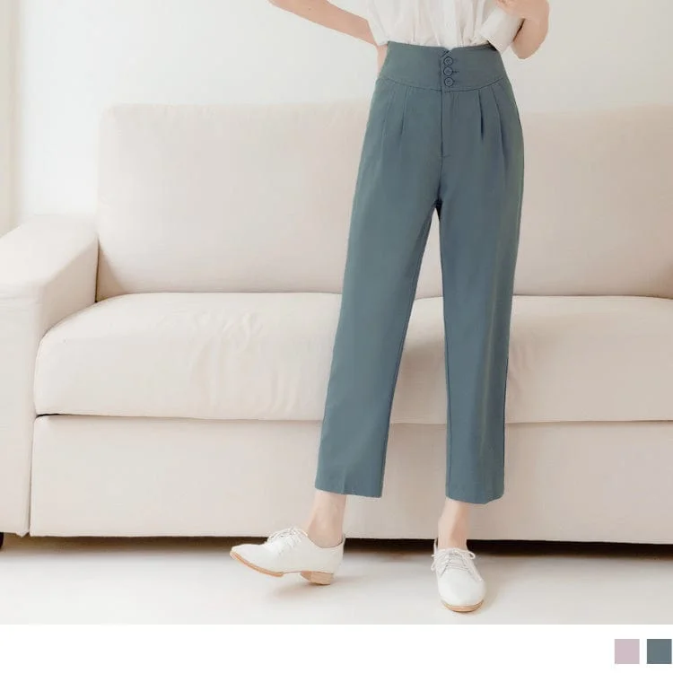 Unbeatable discounts on top-selling apparel – Only available online.  HIGH WAIST BUTTONS POCKETS STRAIGHT PANTS