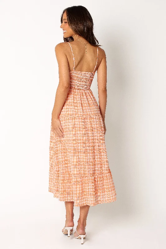 Bertie Midi Dress - Orange