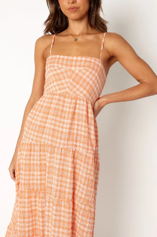 Bertie Midi Dress - Orange