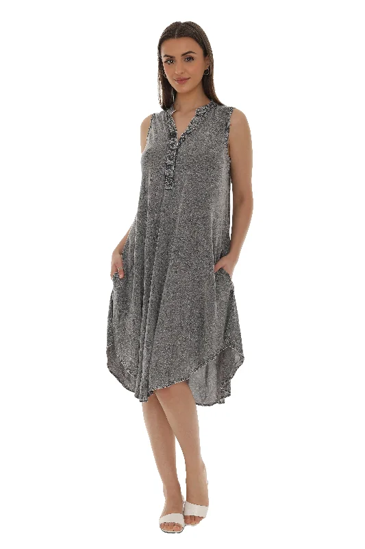 Tie-Dye With Button up Rayon Sundress