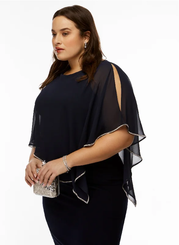 Joseph Ribkoff - Asymmetric Poncho Dress