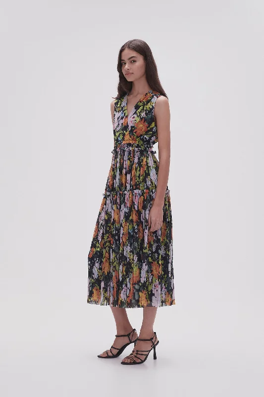 Marlowe Shirred Midi Dress