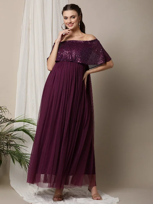 Maternity Sequin Dress Gown