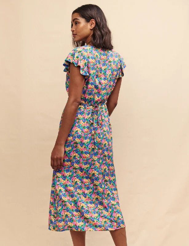 Floral Printed Lily Midi Tea Dress