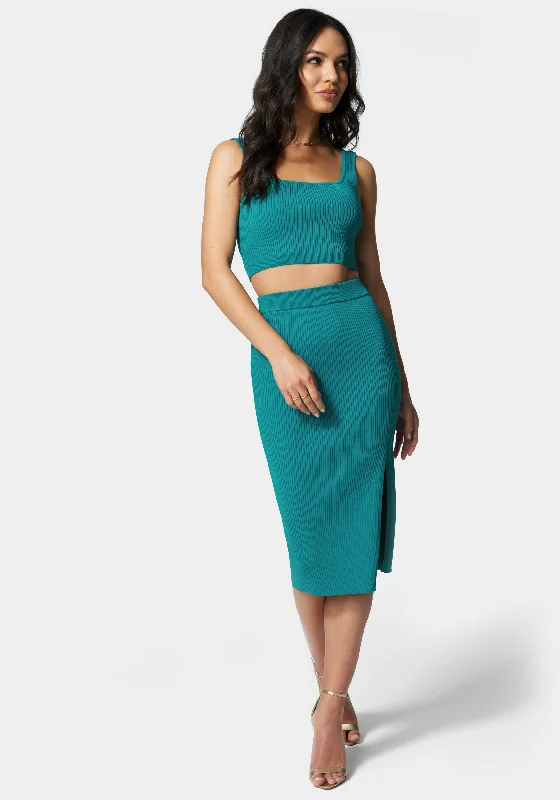 Rib Knit 2-Piece Dress