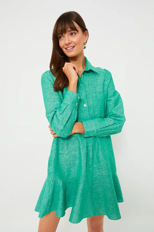 Sea Green Callahan Shirt Dress