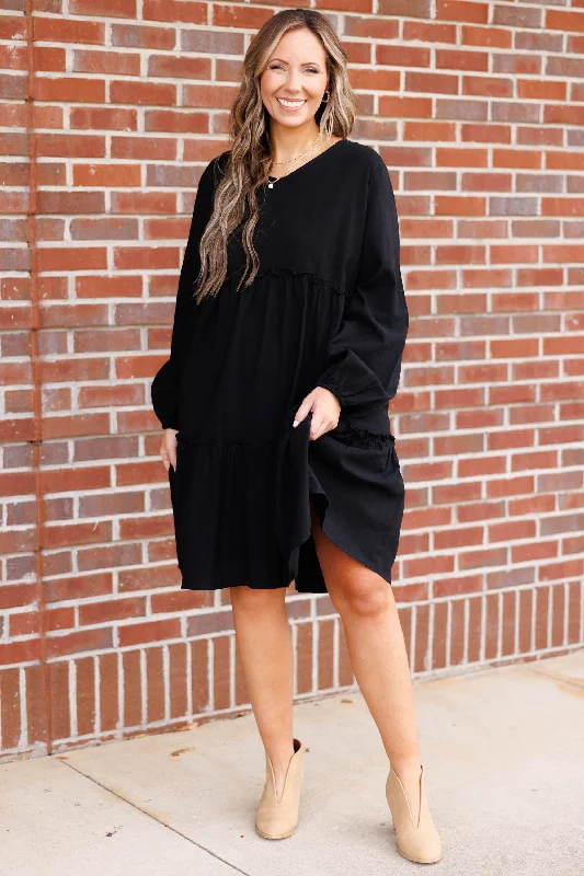 Charming Grace Dress, Black