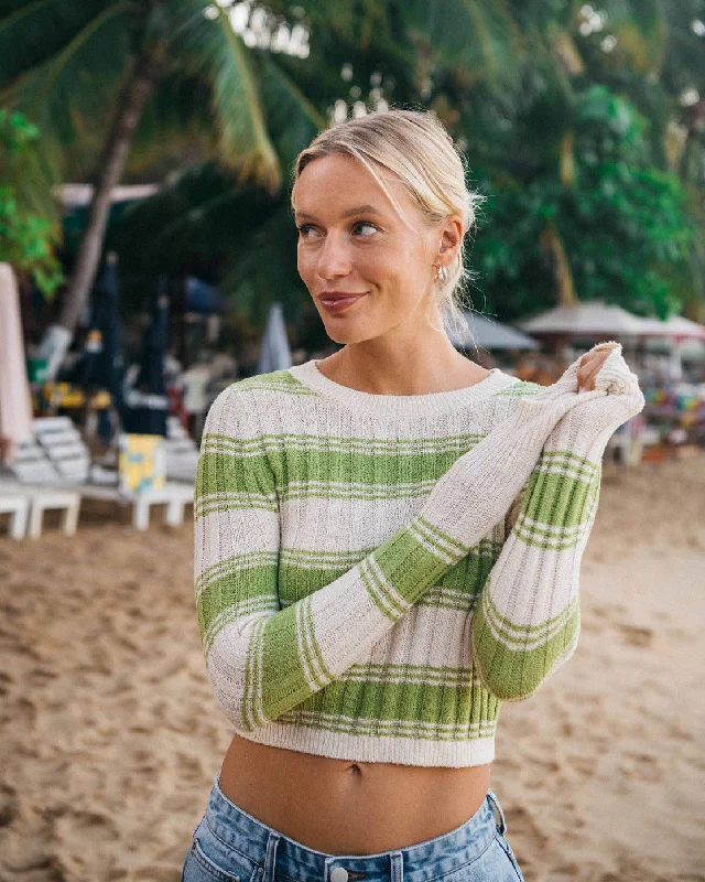 Clare Crew Neck Sweater - Palm Green