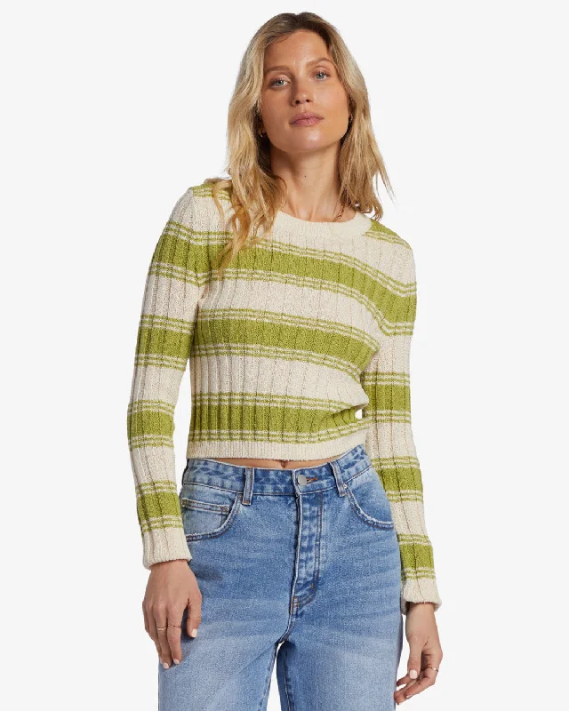 Clare Crew Neck Sweater - Palm Green