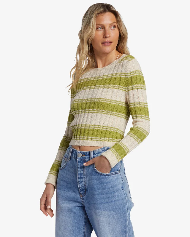 Clare Crew Neck Sweater - Palm Green