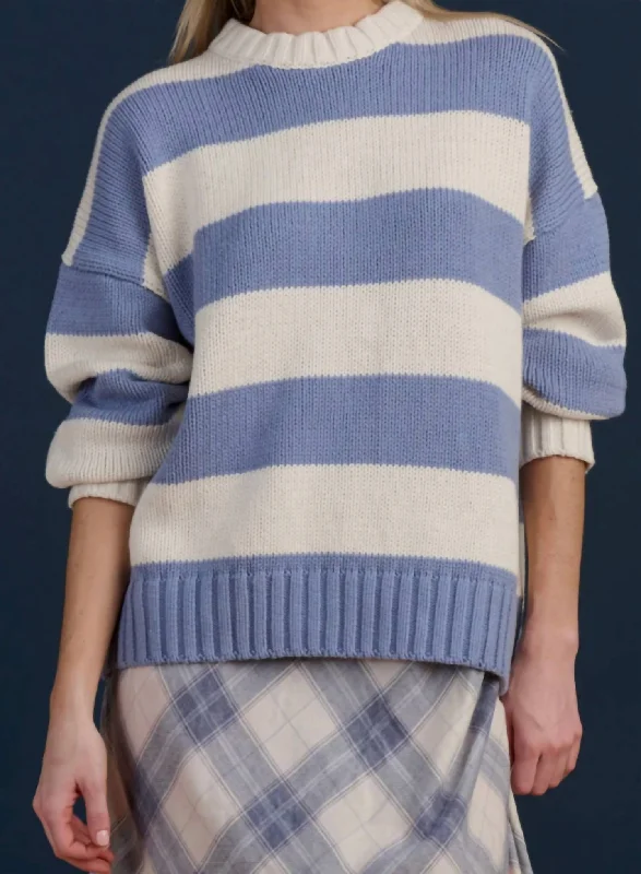 Lexington Sweater In Bellflower Stripe