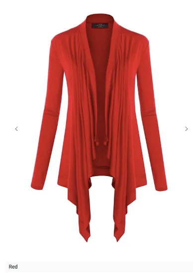 Long Sleeve Draped Open Front Cardigan