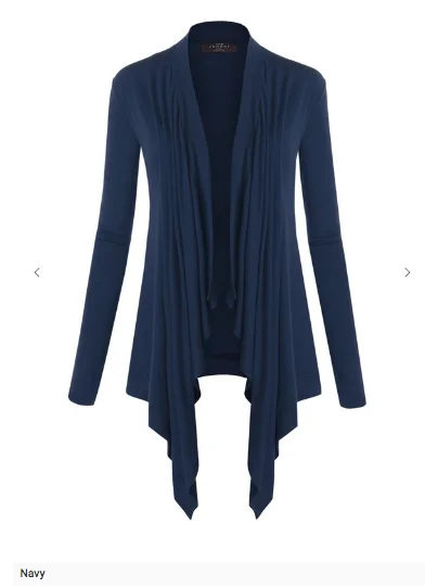 Long Sleeve Draped Open Front Cardigan