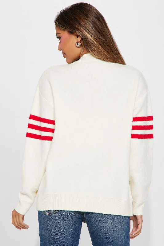 Loving You Cardigan  - White/combo