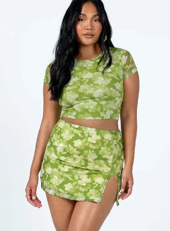 Piama Mini Skirt Green