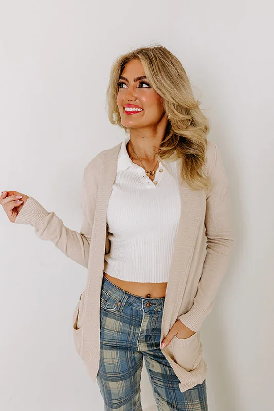 Pulling It Together Cardigan In Beige