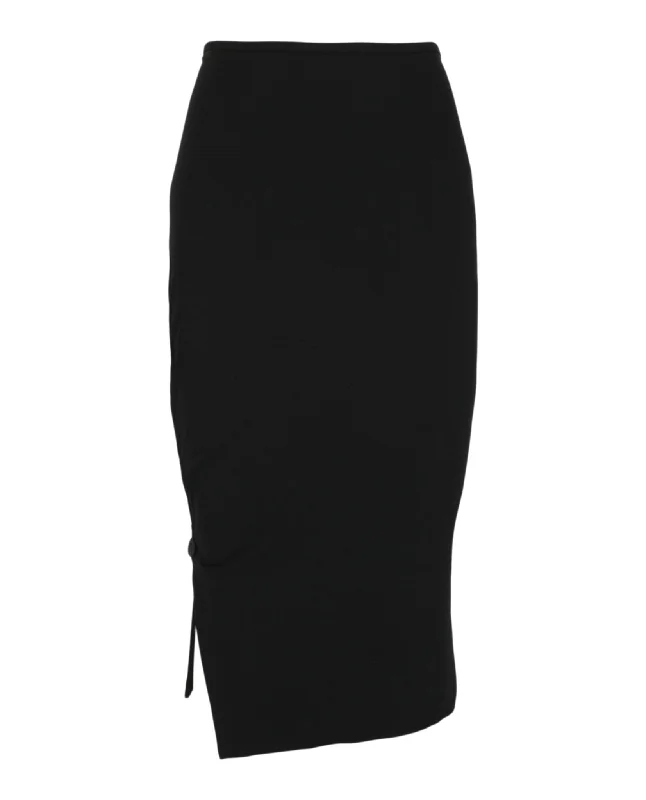 Safety Pin Detailed Stretch Skirt