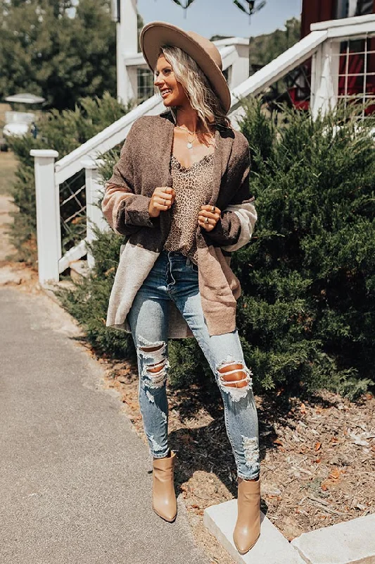 Sundown Chill Cardigan In Espresso